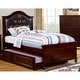 preview thumbnail 1 of 6, Dole Traditional Solid Wood Button Tufted Kid Platform Bed by Furniture of America