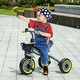 preview thumbnail 38 of 48, Toddler Tricycle with Adjustable Seat, Fun Bell, Basket, and EVA Wheels for Kids 2-5 Years