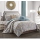 preview thumbnail 1 of 12, Porch & Den Summerfield Jacquard Medallion 6-piece Comforter Set Blue/Gold - King