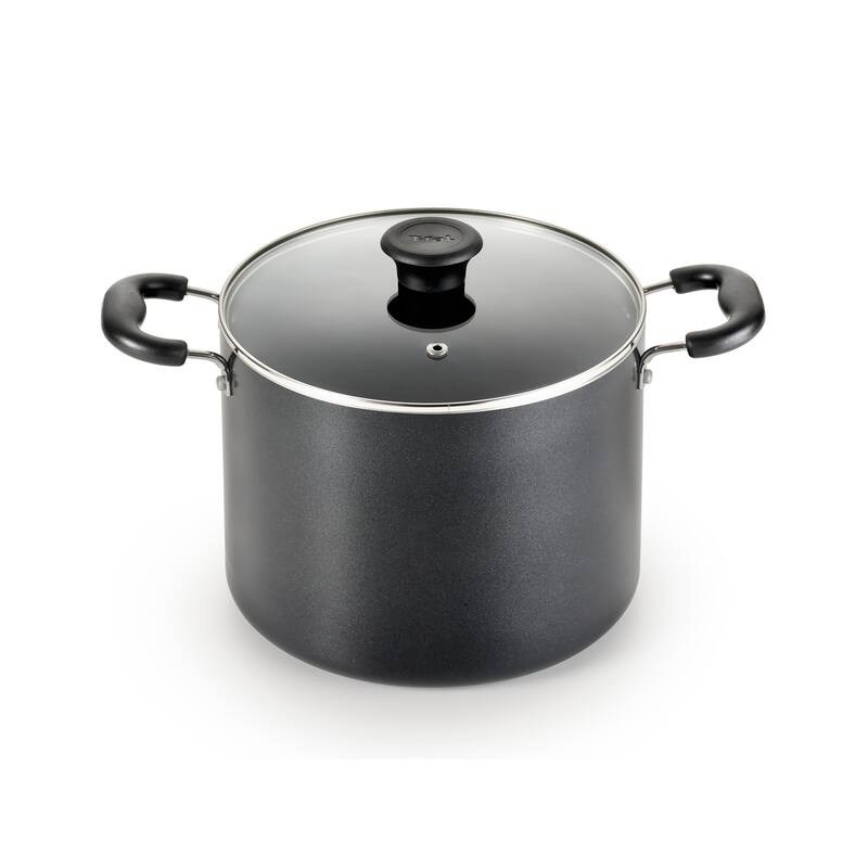 T-fal Essentials Nonstick Stockpot, 8 quart, Black