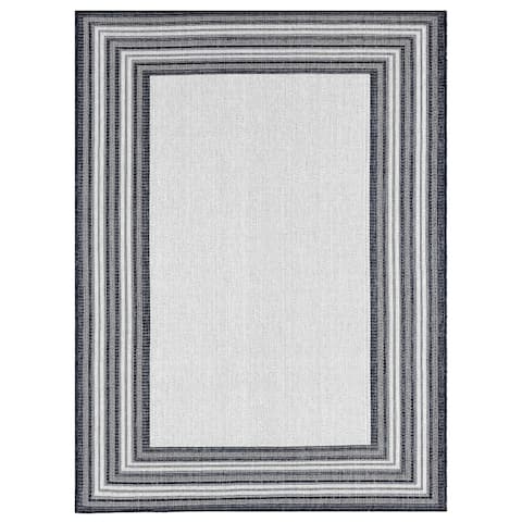 Nicole Miller New York Patio Country Layla Border Indoor/ Outdoor Rug