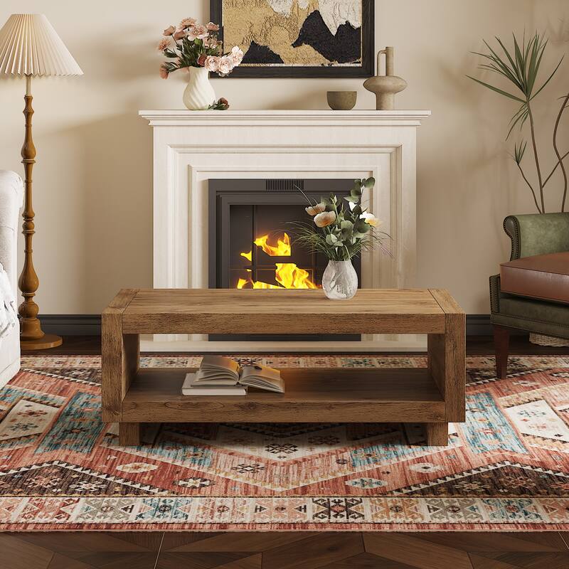 Mid-Century Coffee Table Modern Minimalist Coffee Table with Storage Function and Multifunctional Design, for Living Room
