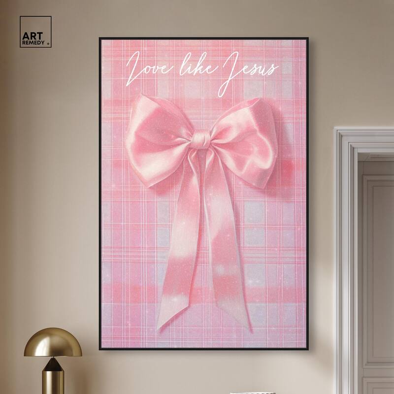 Love Like Jesus Bow Canvas by Art Remedy