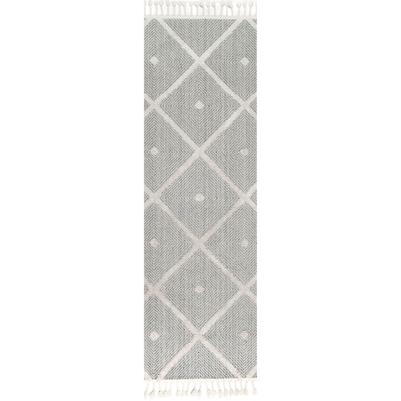 Nuloom Casual Geometric Tiles Tassel Quentin Area Rug