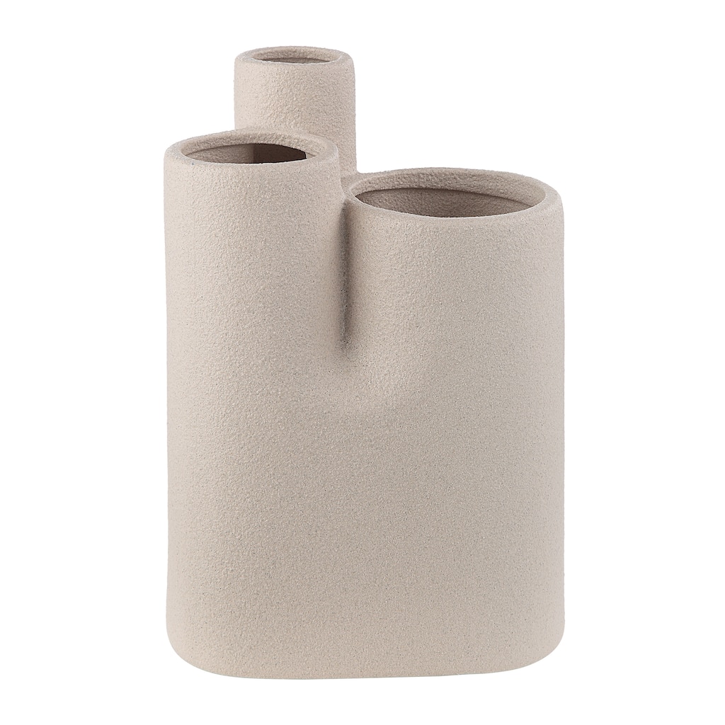 Renwil Fontaine Indoor Ceramic Vase, Textured Matte Ivory