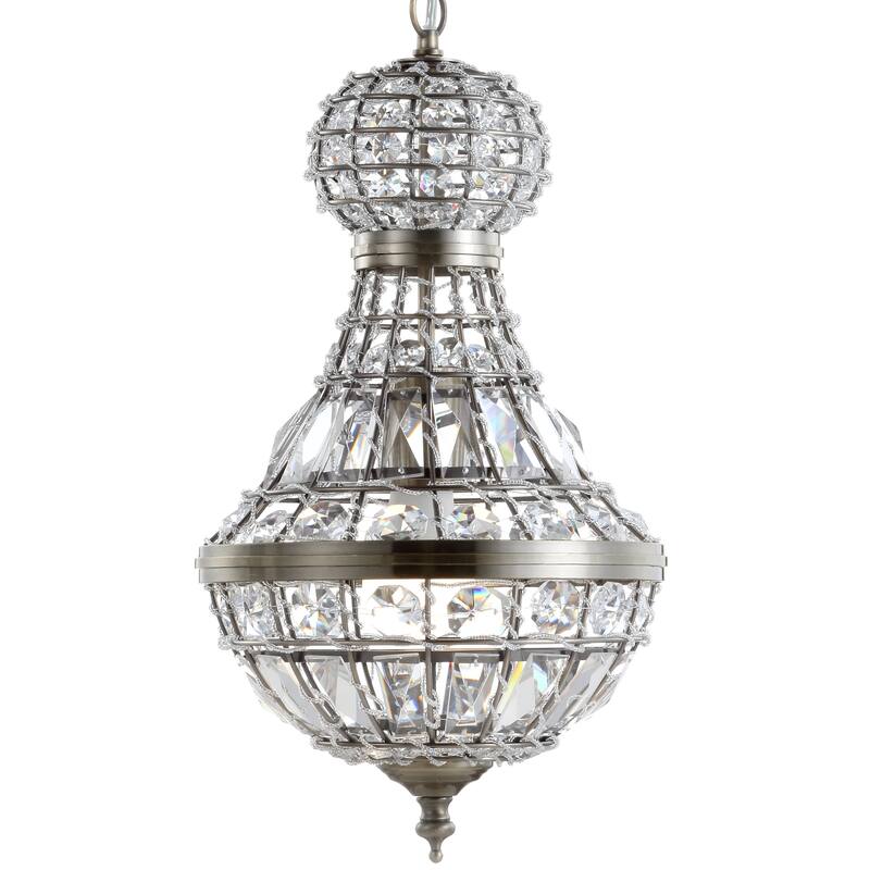 Tribeca 10" Crystal/Metal Empire LED Pendant, by JONATHAN Y
