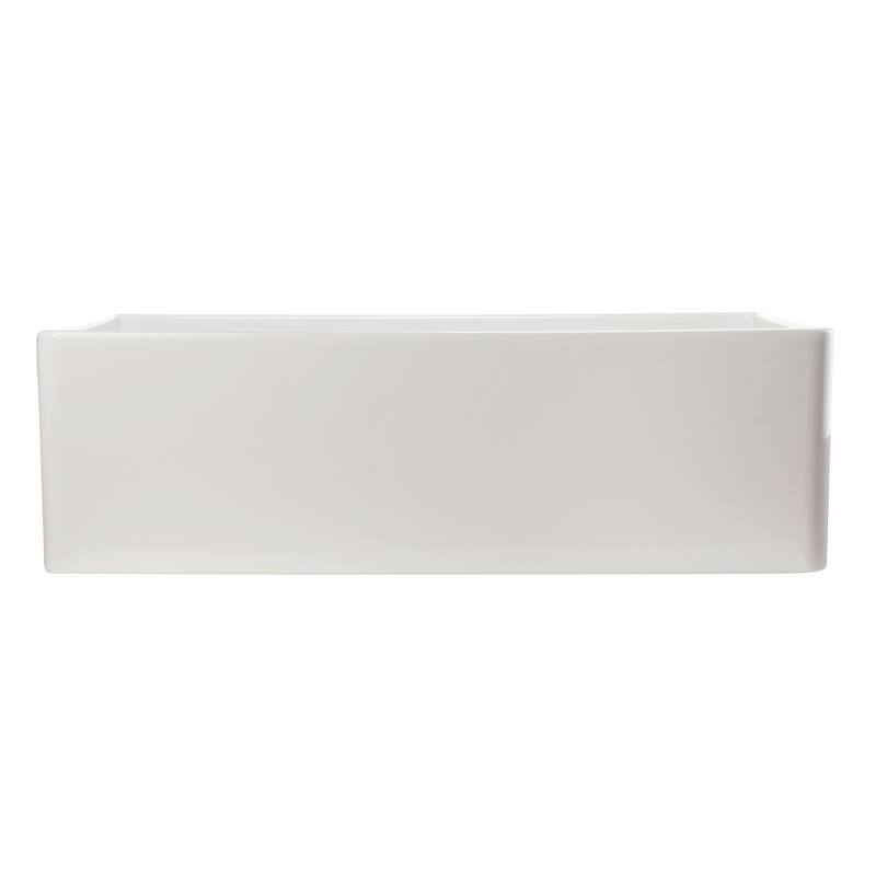 ALFI brand 33" White Smooth Apron Single Bowl Fireclay Farm Sink