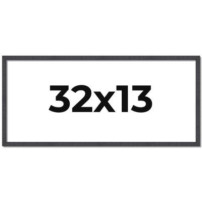 32x13 Frame Brown Solid Wood Picture Frame - Complete Modern Photo