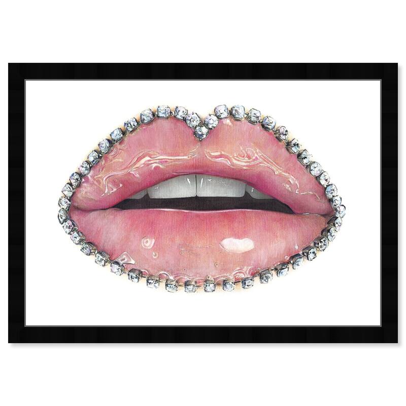 Wynwood Studio Prints Fashion and Glam Pink Lips Pink and Pastel Pink Glam Wall Art Canvas Print