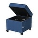 preview thumbnail 24 of 149, Adeco Square Storage Ottoman 17 inch Footstool