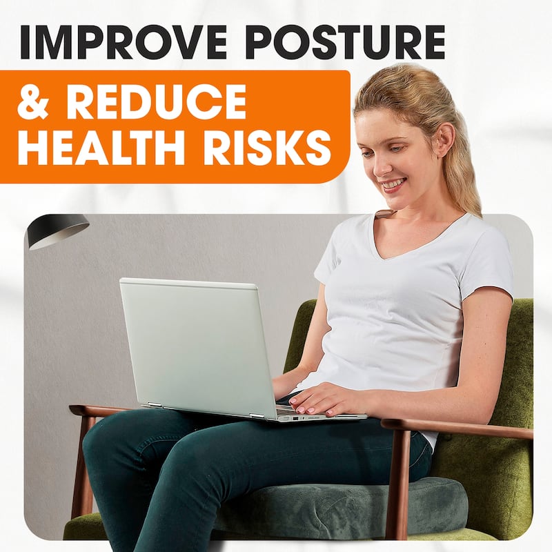 Cheer Collection Ultra Supportive Memory Foam Extra-Large Seat Cushion