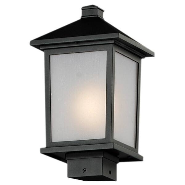 Z-Lite Holbrook 100-Watt 12-in Black Transitional Post Light Z-Lite Holbrook 100-Watt 12-in Black Transitional Post Light