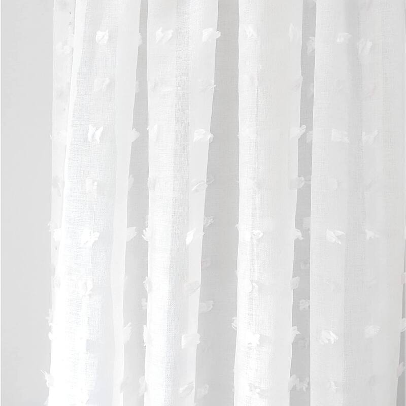 DriftAway Lily White Voile Sheer & Blackout Curtain Liner Single Panel
