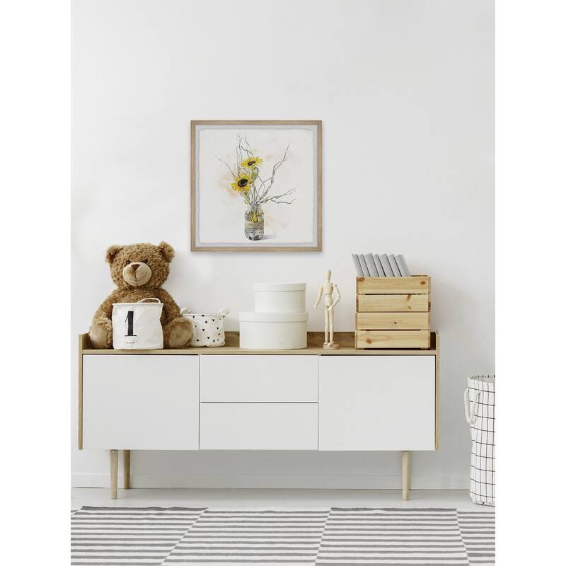 Sunflower Bloom II Framed Wall Art, Floral Delight - A Blooming Accent for Your Living Space