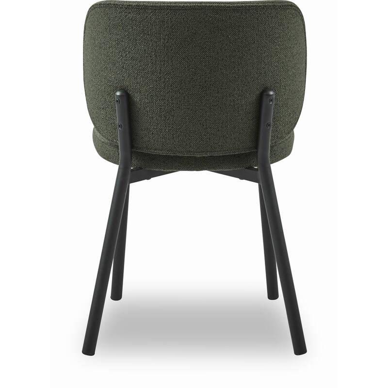 Rye Studio Boucle Chairs with Black Steel Legs, Set of 2