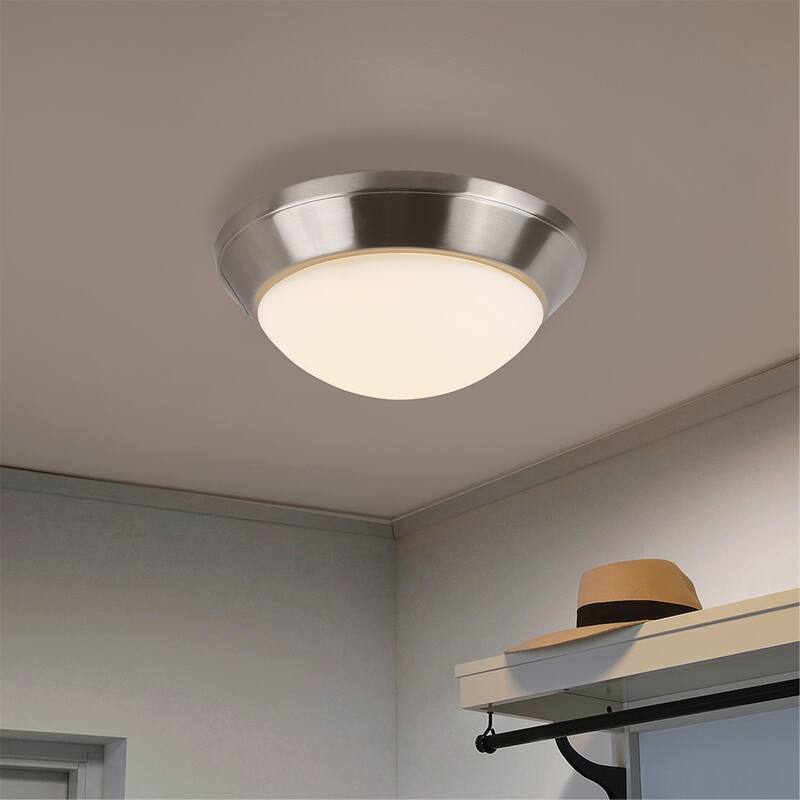 LED Flush Mount Ceiling light in Brushed Nickel