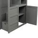 preview thumbnail 30 of 29, Twin Over Full/Twin Bunk Bed with Storage Shelves & Drawers, Wood Bunk Bed Frame with Safety Guardrails, Convertible Bottom Bed