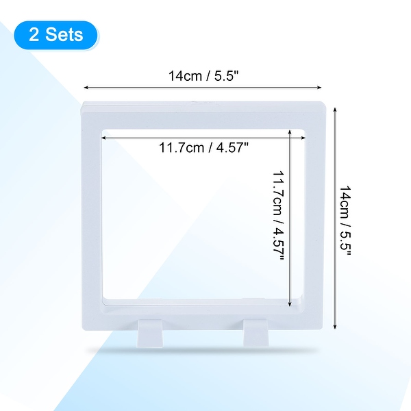 3D Floating Display Case Transparent Jewelry Storage Box - Bed