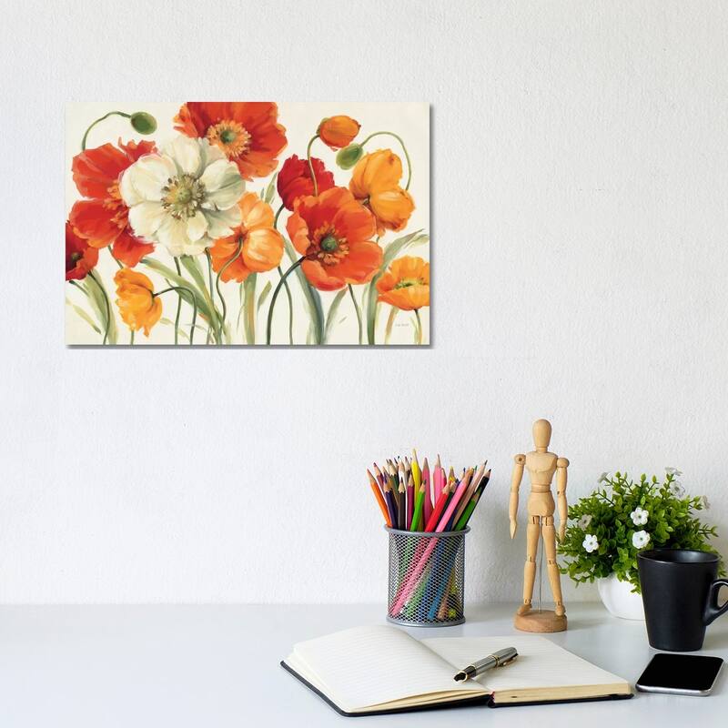iCanvas "Poppies Melody I" by Lisa Audit Canvas Print - 8x12x0.75