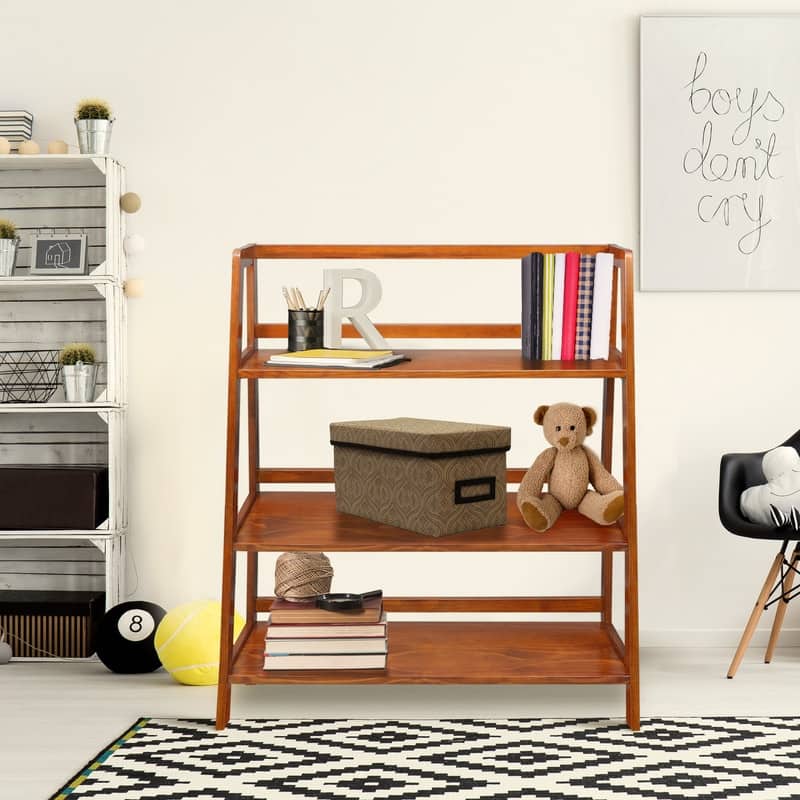 Metro Solid Wood 34" Wide 3-Shelf Bookcase - 34"W x 15"D x 43.5"H