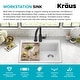 preview thumbnail 66 of 146, KRAUS Bellucci Workstation Topmount Drop-in Granite Kitchen Sink