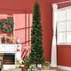 preview thumbnail 1 of 7, HOMCOM 9.5 Foot Unlit Pencil Artificial Christmas Tree, Slim Xmas Tree with Realistic Branches, Pine Cones, Metal Base - 9.35 ft 9.5 Foot - Green