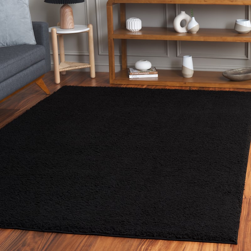 SAFAVIEH Rumi Shag Roena Shag Rug - 5'3" x 7'6" - Black