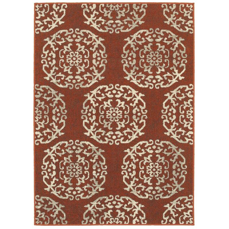 Style Haven Global Influence Floral Medallion Area Rug - 9'10" x 12'10" - Rectangle
