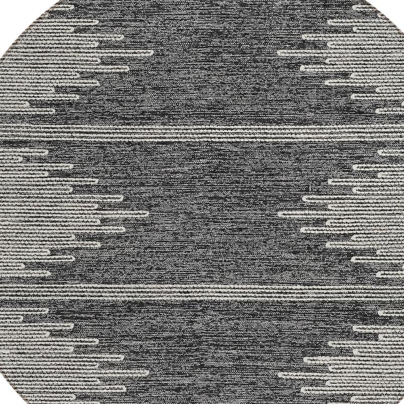 HomeRoots Abstract Transitional Rectangle Outdoor Rug