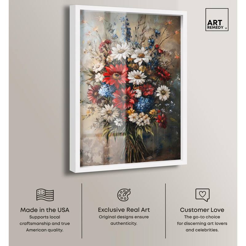 Symphony of Flowers II Shadowbox by Art Remedy