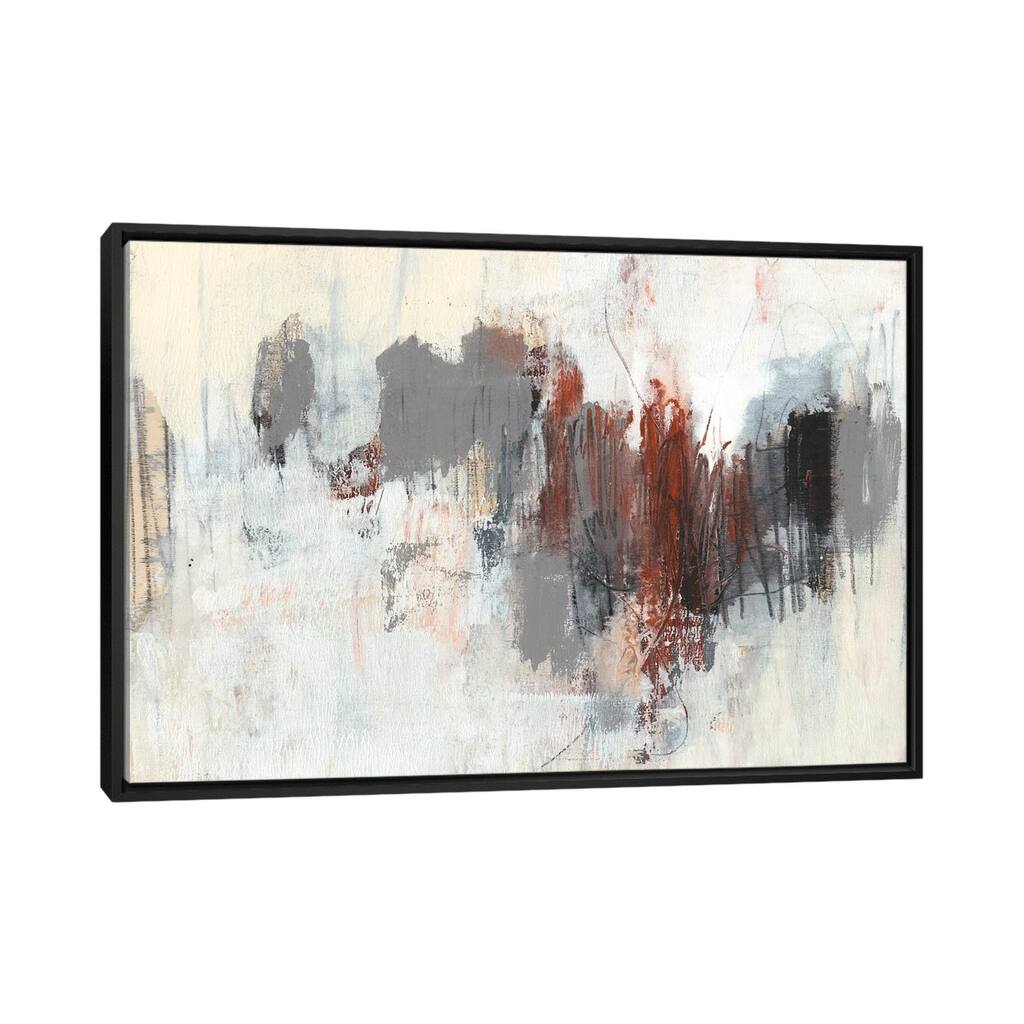 iCanvas "Neutrals & Rust I" by Jennifer Goldberger Framed