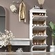 preview thumbnail 9 of 13, Kerrogee 4 Drawes Shoe Cabinet - 8 Tiers Shoe Rack - Up to 16 Pairs - 9.8"W x 21.7"L x 61"H
