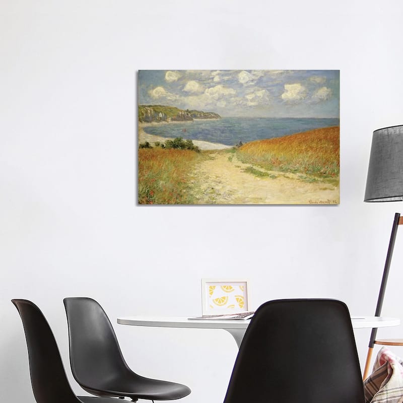 iCanvas "Path in the Wheat at Pourville, 1882 " by Claude Monet Canvas Print - 26x40x1.5