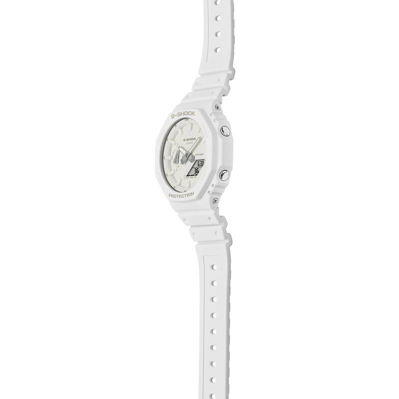 GA-2100-7A7 Men's G-Shock Tone-on-Tone Analog & Digital Watch, White