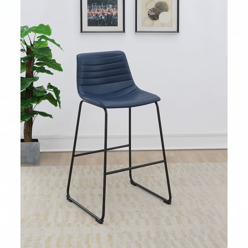 Blue Upholstered Bar Chair (Set of 2)