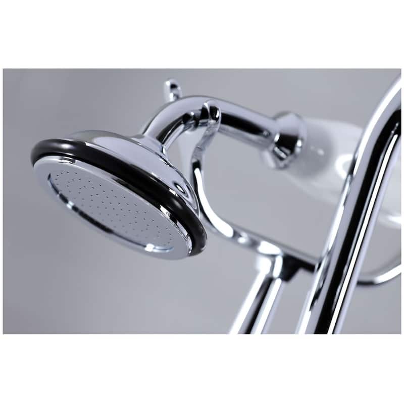 Kingston Brass Vintage Deck Mounted Clawfoot Tub Filler with Built-In