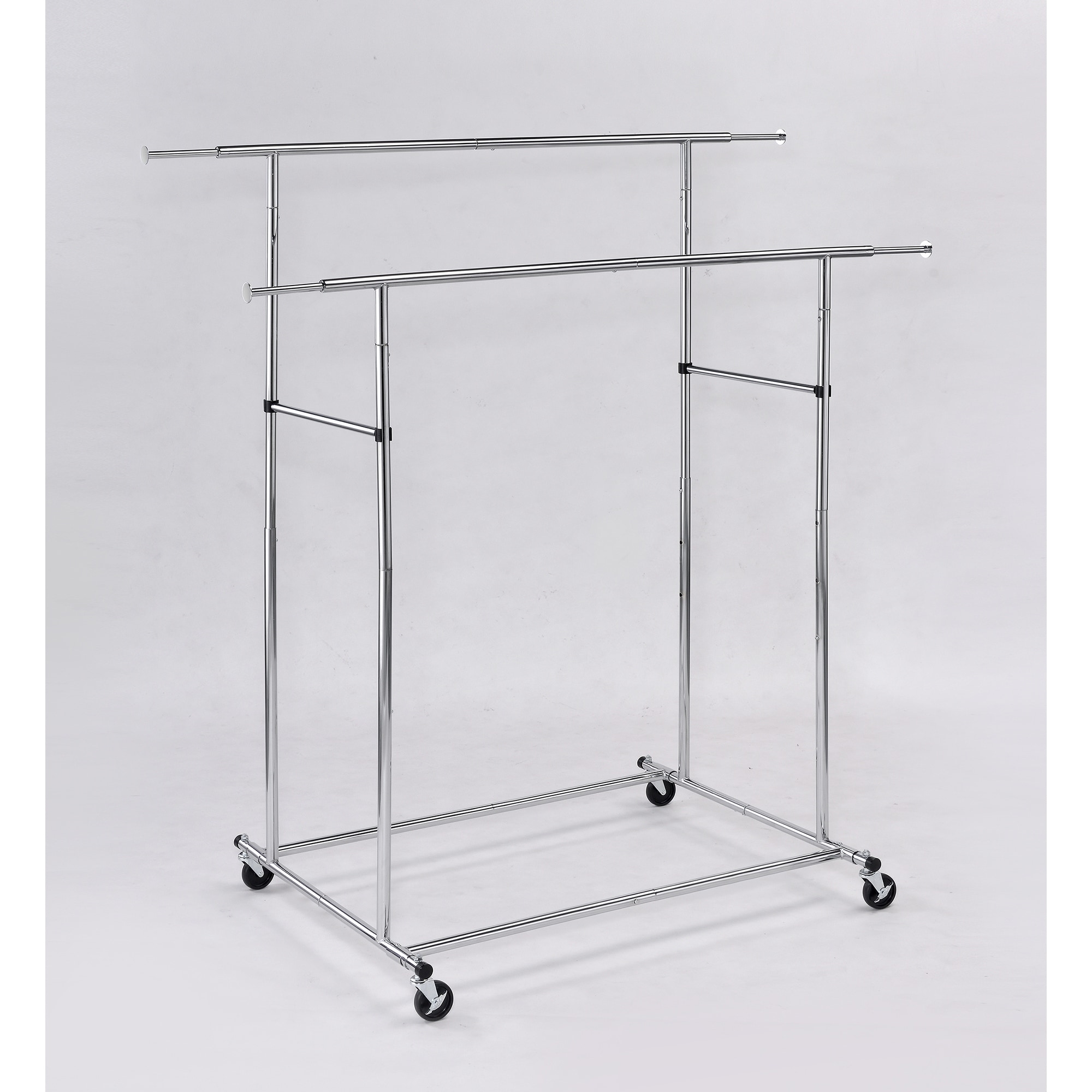 Simply Essential shops Commercial Grade Dual Bar Adjustable Garment Rack