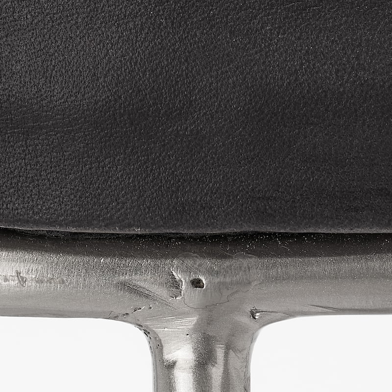 Alden Décor Lark Round Leather Counter Stool