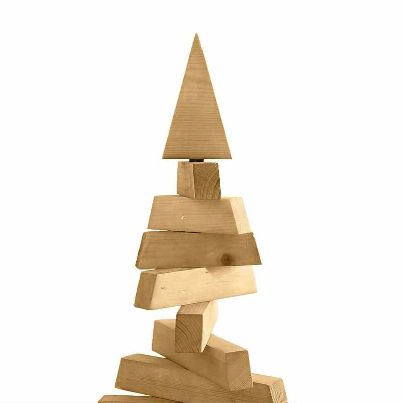 vidaXL Christmas Trees with Stand Natural/Brown Solid pine wood