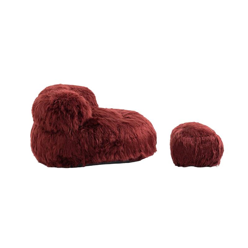 Bean Bag Chair,Floor Sofa with Handle,Accent Sofa Chair with Ottoman for Gaming Reading Relaxing