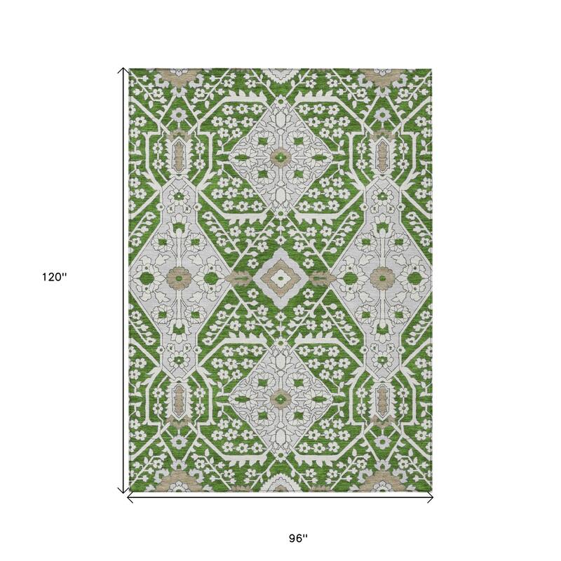HomeRoots Floral Transitional Rectangle Outdoor Rug