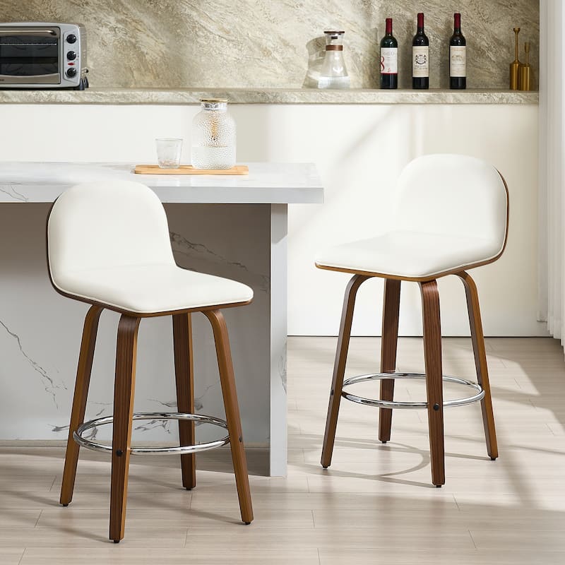 Upholstered Wood Swivel Bar Stools/ Counter Stool