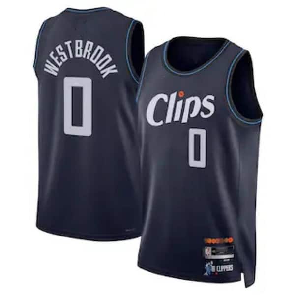 LA Clippers Russell Westbrook Navy 2023/24 City Edition Jersey