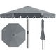 preview thumbnail 5 of 3, 10 Ft Sun Shade Umbrella with Fade-Resistant Polyester Canopy and Easy Tilt Push Button Feature