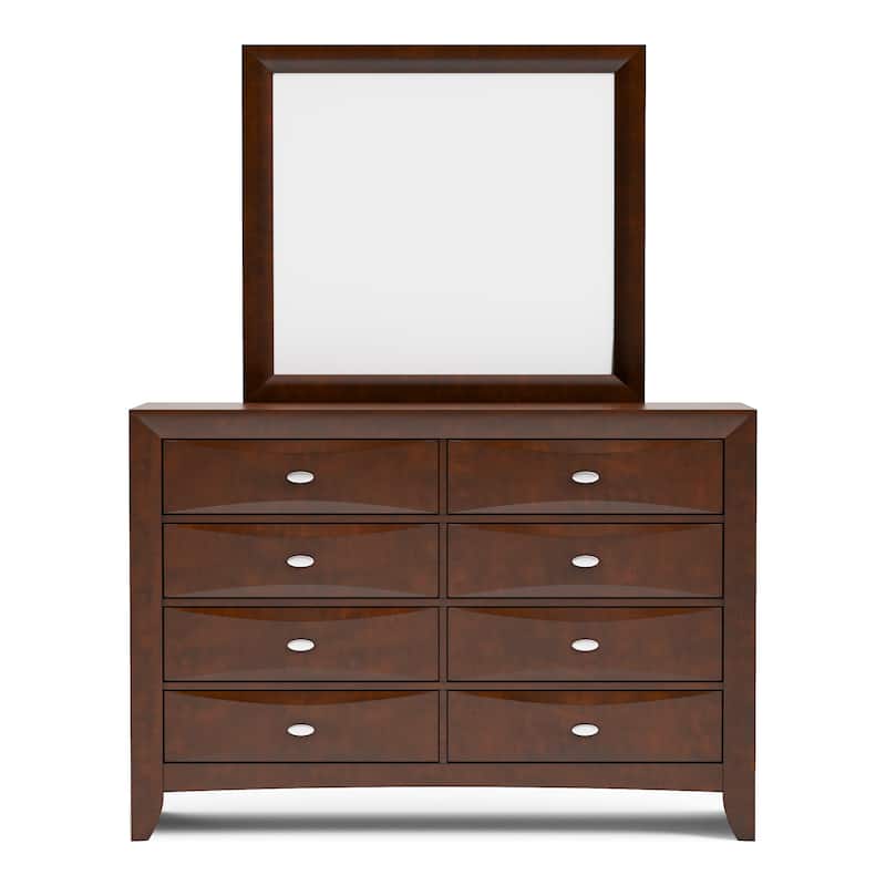 Furniture of America Brent 5-Piece Wood Platform Bedroom Set with Drawers and Bookcase Headboard