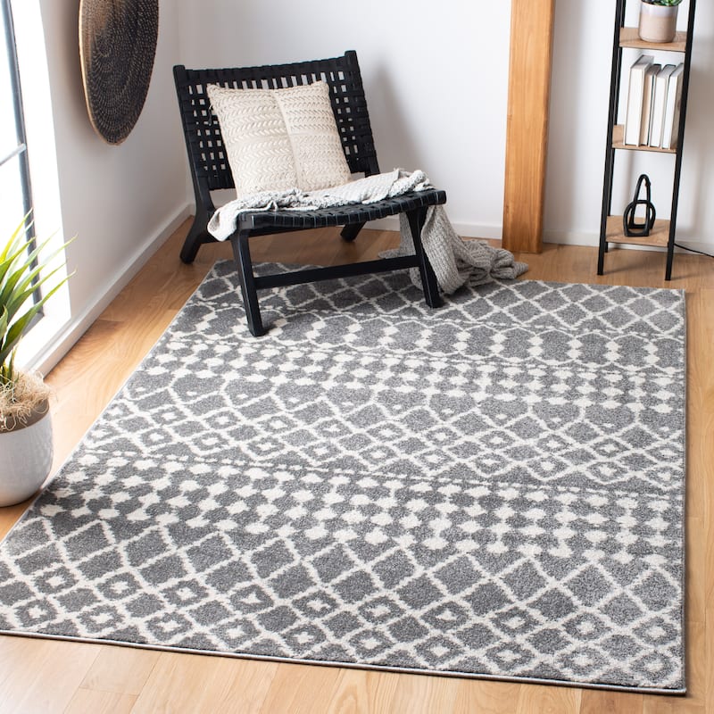 SAFAVIEH Mercer Hubertina Moroccan Rug - 4' x 6' - Grey/Cream