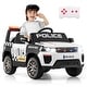 preview thumbnail 12 of 18, Costway Kids Ride on Police Car 12V 7A Battery Powered Cop Car with - See Details White