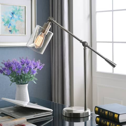 Thomas Brushed Steel Finish Desk Lamp