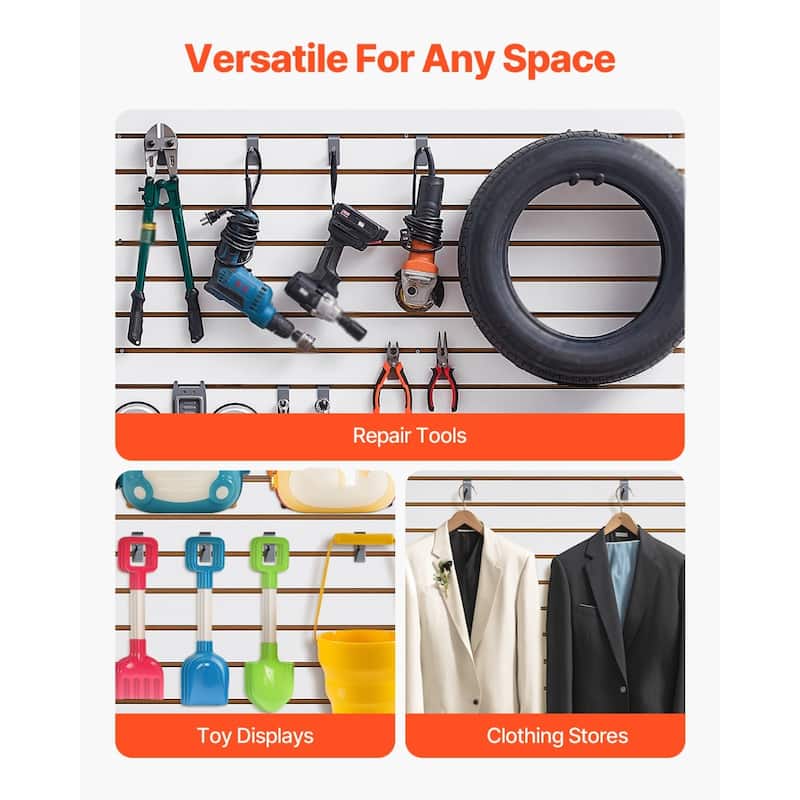 4 x 4 Feet MDF Garage Slat Wall Panel with Modular Design Ideal for Use in Workshops and other Space - 48" x 48" x 0.70"