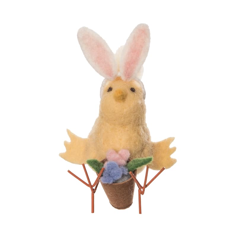 Easter Bunny Ears Chick Figure Figurine